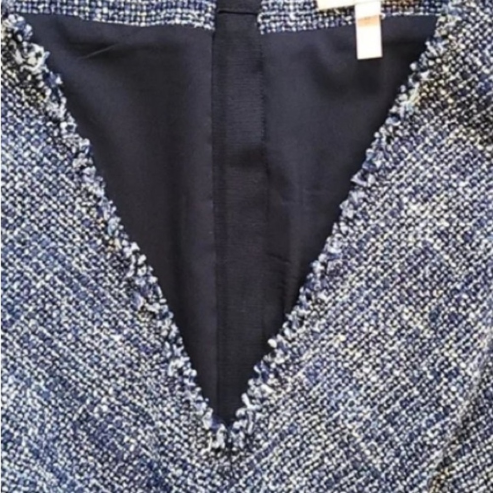 Rebecca Taylor Navy Blue Tweed A-line Dress - Picture 7 of 13